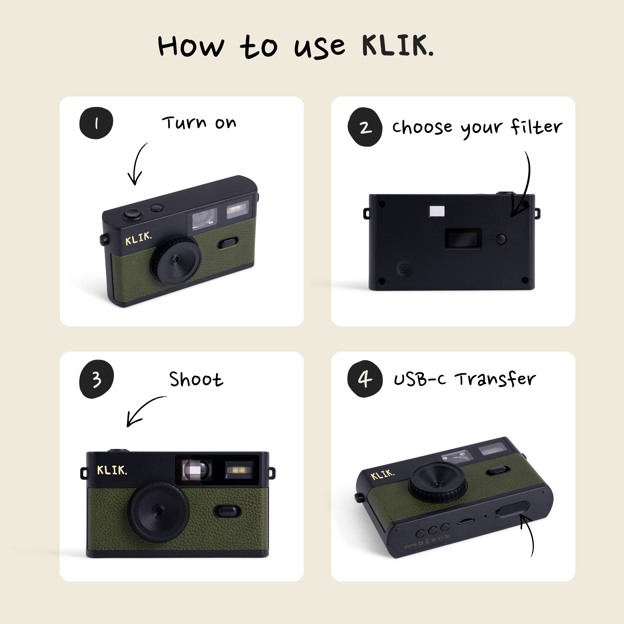 Klik™️ Screen-Free Camera