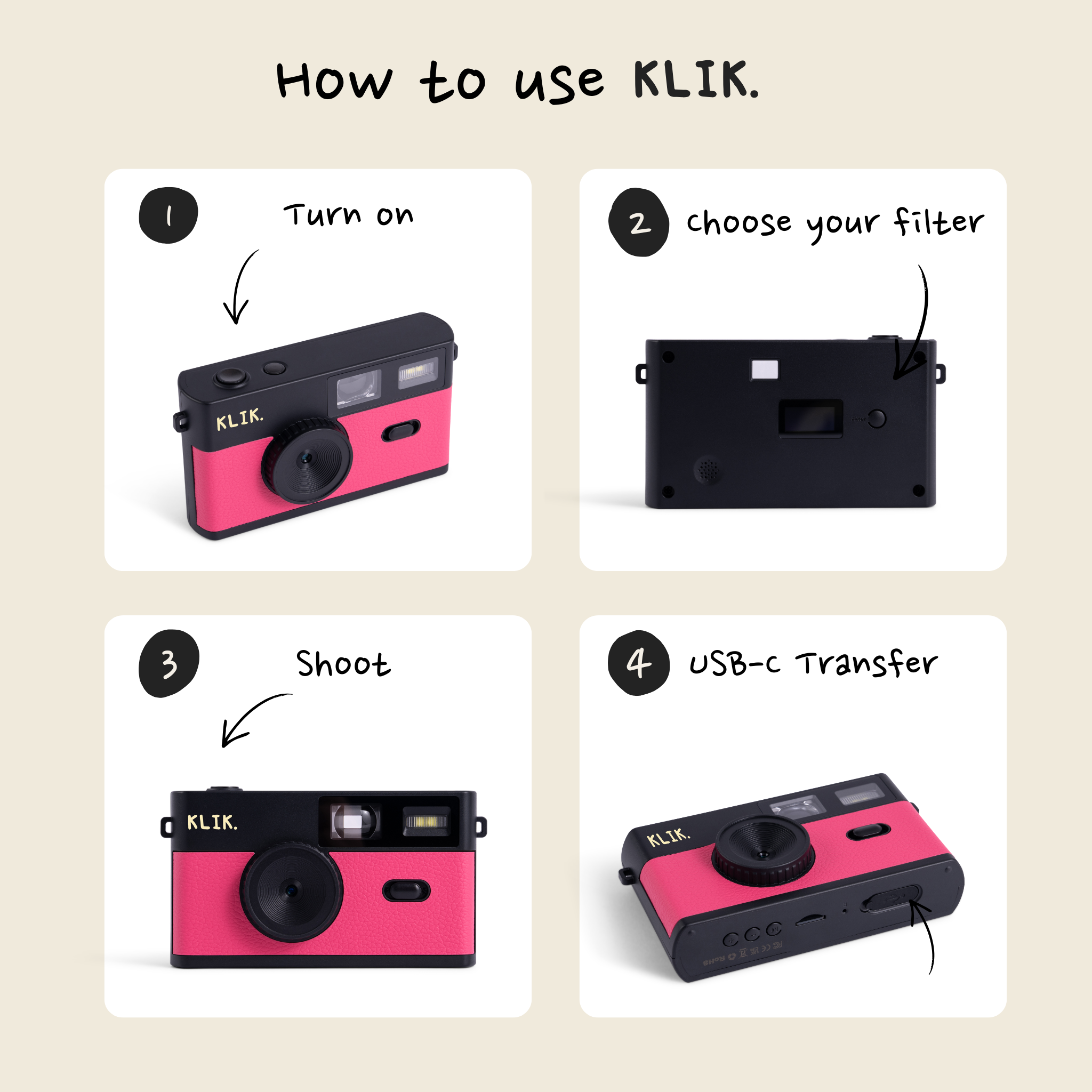 Klik™️ Screen-Free Camera