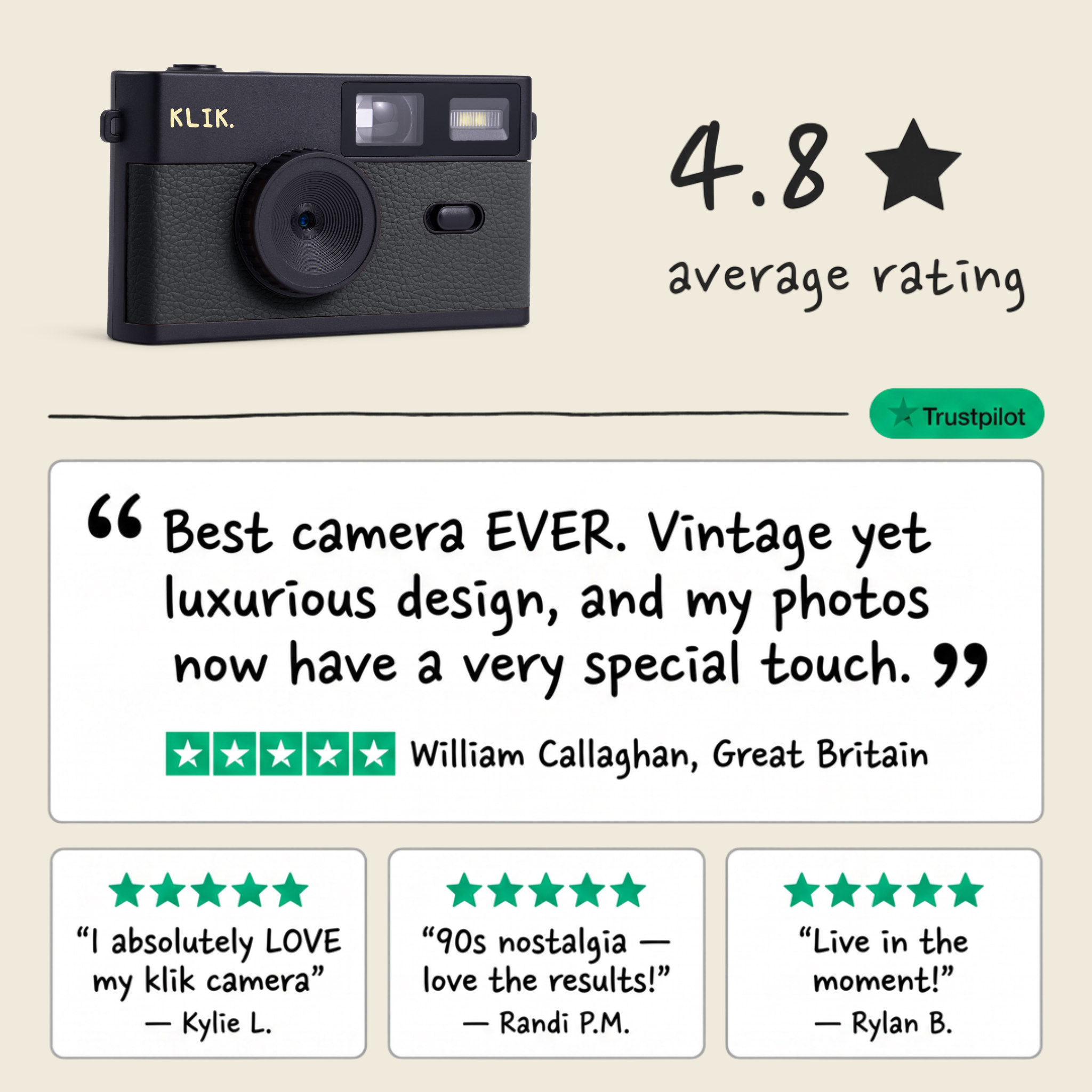 Klik™️ Screen-Free Camera