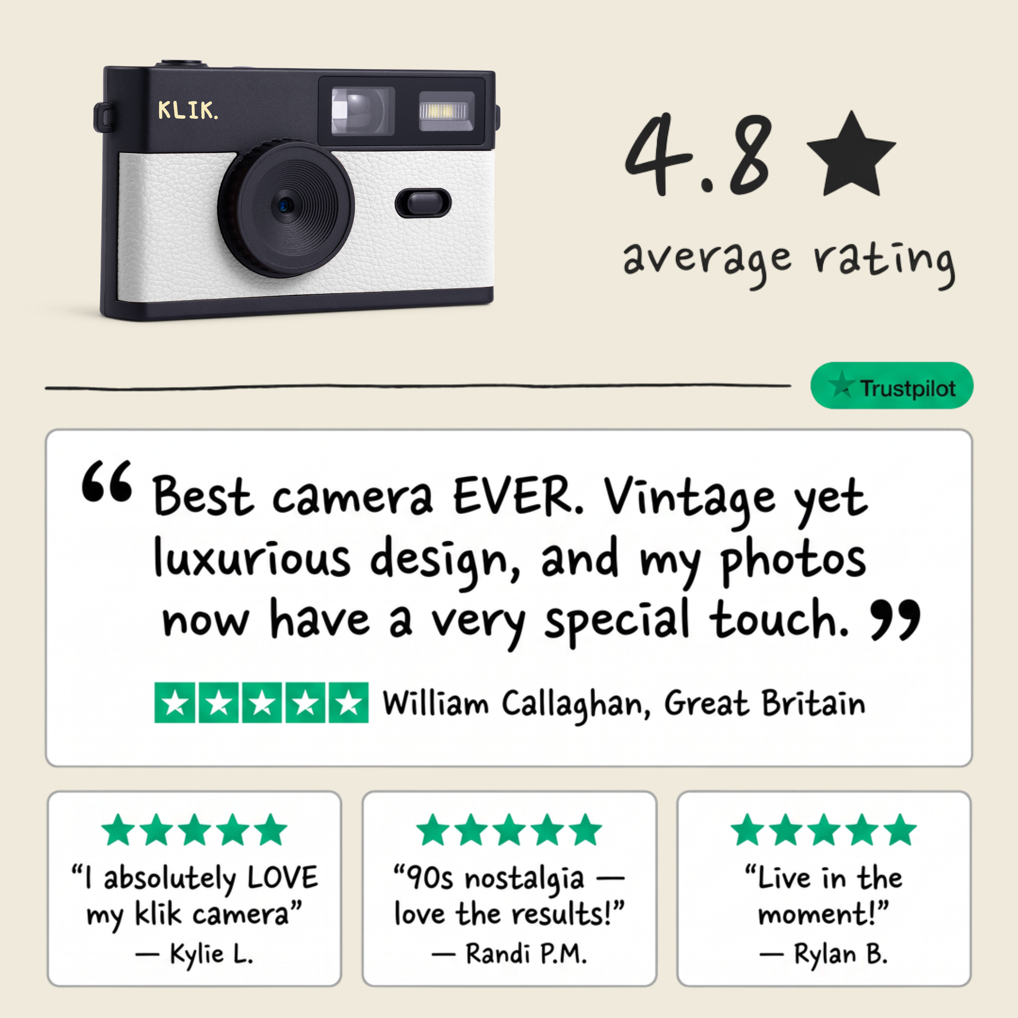 Klik™️ Screen-Free Camera
