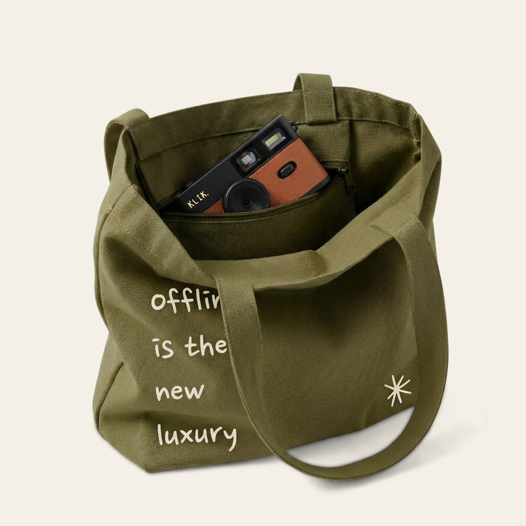 "Offline is the New Luxury" Tote Bag