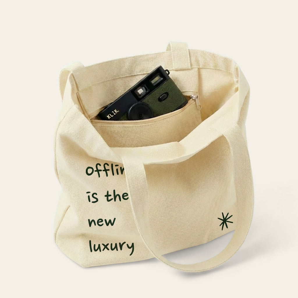 "Offline is the New Luxury" Tote Bag